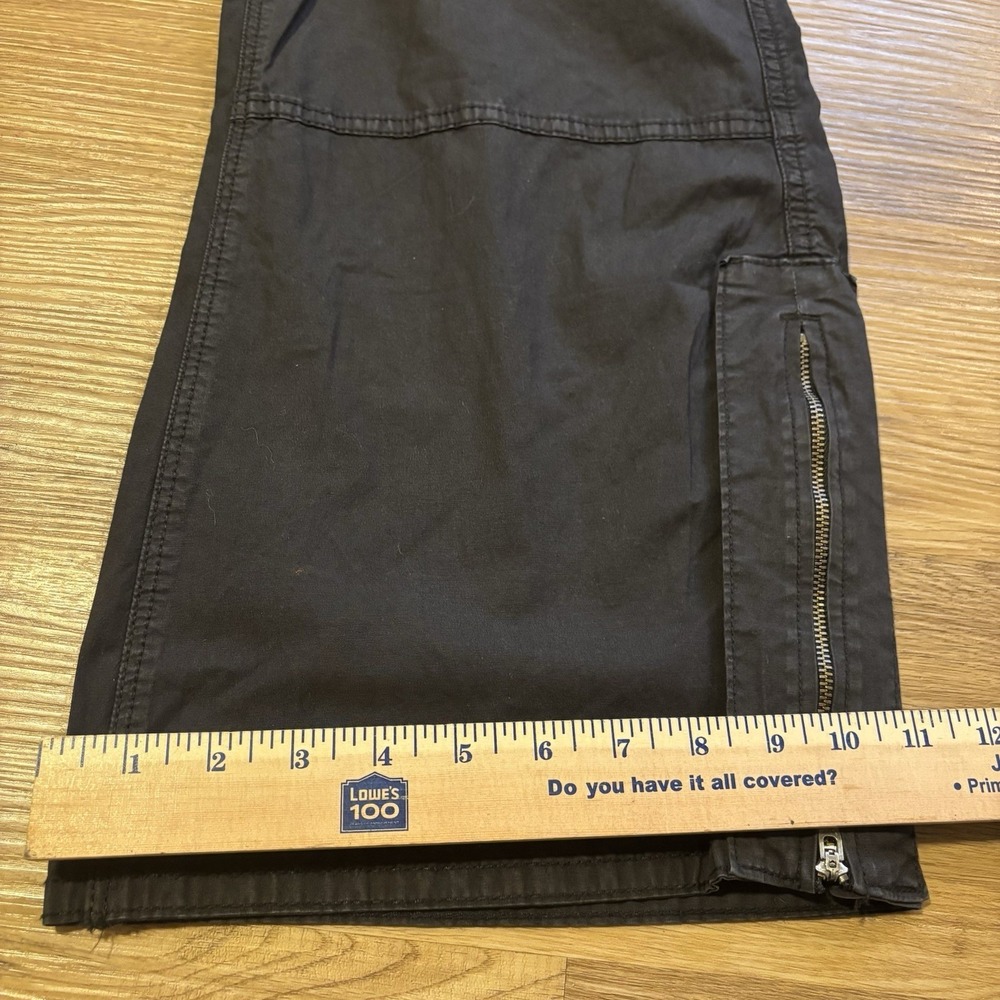 American Eagle Cargo Pants Women's 6 Short Wide Leg Black Baggy Utility Stretch - Picture 12 of 16